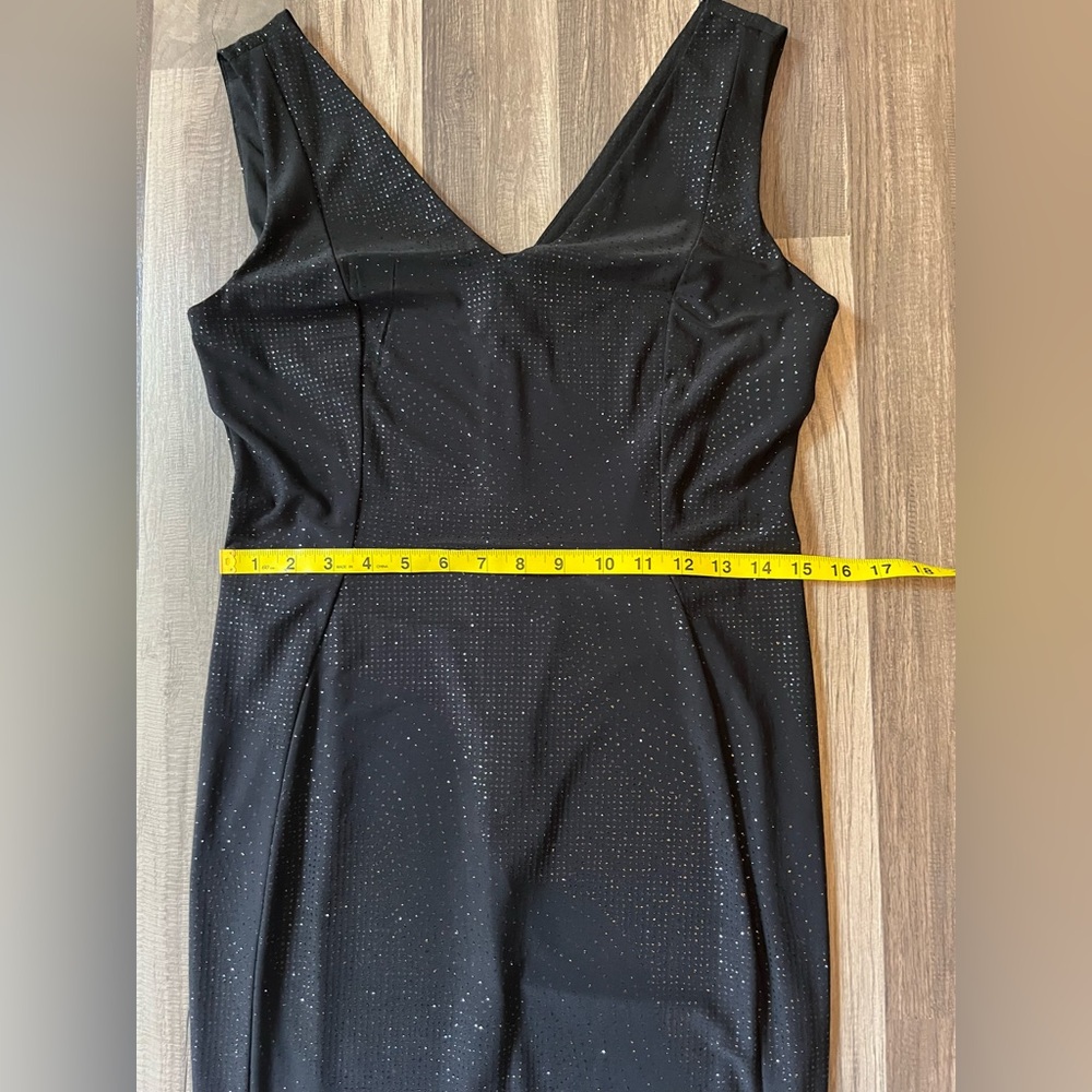 Calvin Klein Black Sparkle Sheath Cocktail Dress SZ 6 - Picture 7 of 11
